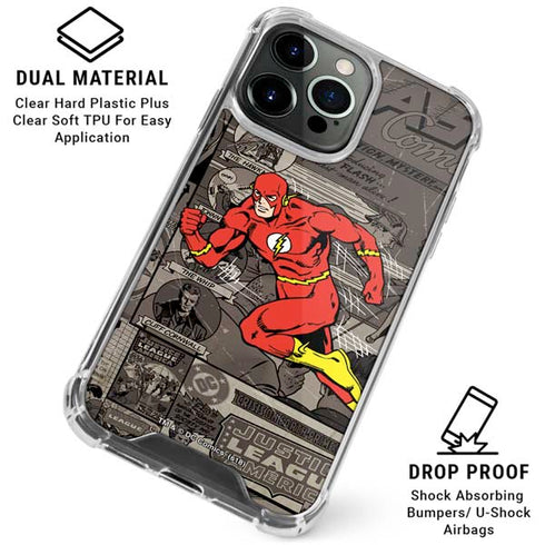 DC Comics Flash Mixed Media iPhone 16 Pro Clear Case
